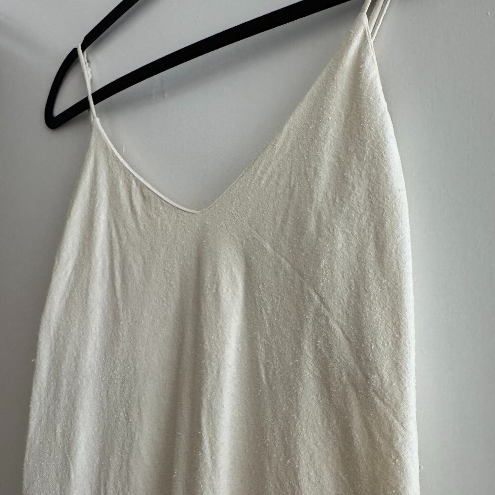 OZMA Silk Noil Bias Slip Dress - Natural - Picture 4 of 6